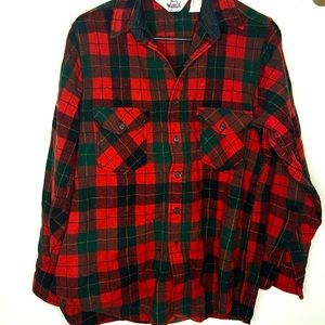 Vtg Woolrich Flannel Button Shirt